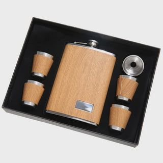 Light Grain 5 Piece Flask Set