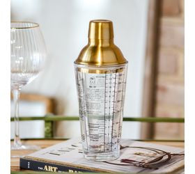 Recipe Print Glass Shaker
