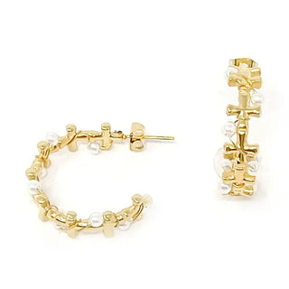 Pearl Cross Hoops WR