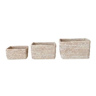 Grass & Date Leaf Baskets- Set of 3