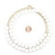 White Round Sandcast Beads