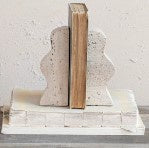 Travertine Wave Bookends - Set of 2