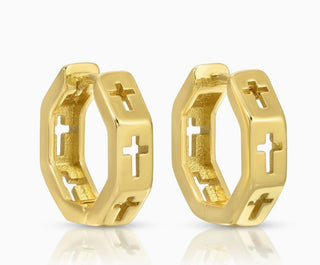 Cross Huggies - Gold