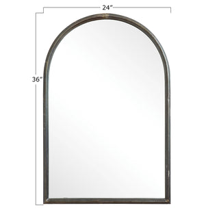 Metal Framed Mirror- Black