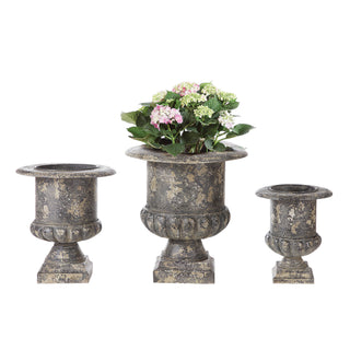 Distressed Metal Urn- Small