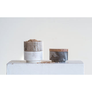 Marble Jar w/ Lid- set of 3
