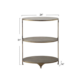 Oval 3 Tier Shelf
