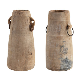 Round Wood Milk Jug
