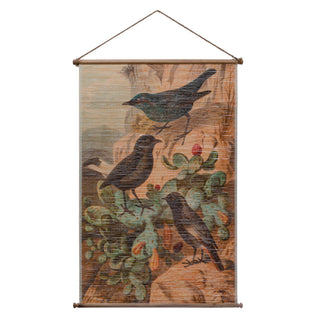 Bamboo Scroll Wall Art - Birds