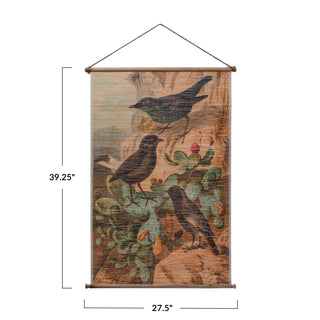 Bamboo Scroll Wall Art - Birds
