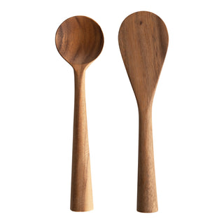 Acacia Wood Standing Spoon & Spatula - Set
