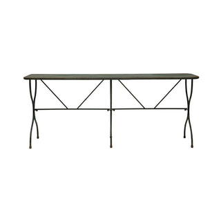 Metal Table, Distressed Green Finish