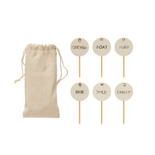 Steel Cheese Markers Set - in bag