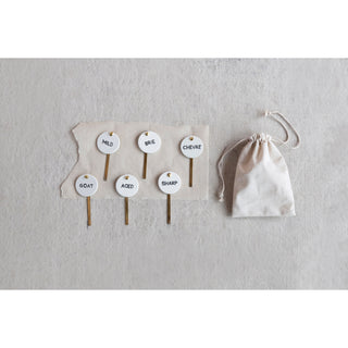 Steel Cheese Markers Set - in bag