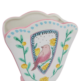 Ceramic Fan Shaped Vase