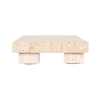 Travertine Footed Tray