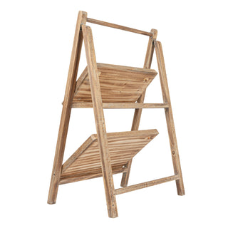 2-Tier Wood Folding Stand