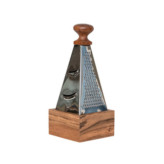 Stainless Steel Grater with Acacia Wood Handle