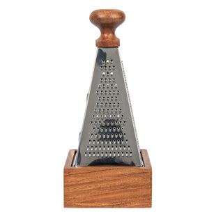 Stainless Steel Grater with Acacia Wood Handle