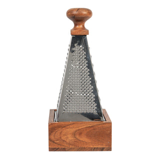 Stainless Steel Grater with Acacia Wood Handle