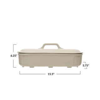 2 Quart Stoneware Baking Dish w/ Lid