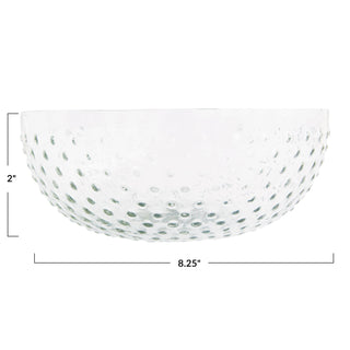 Glass Hobnail Serving Bowl 12"