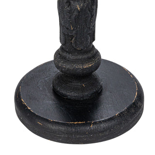 Black Wood Taper Holder-set of 3