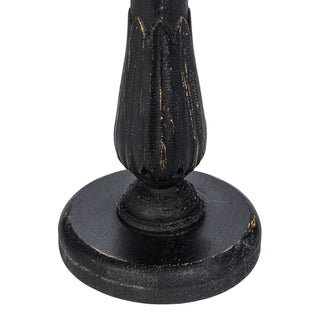 Black Wood Taper Holder-set of 3