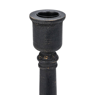 Black Wood Taper Holder-set of 3