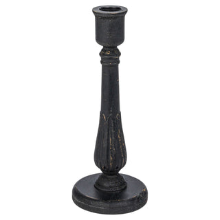 Black Wood Taper Holder-set of 3