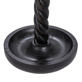 Black Wood Taper Holder-set of 3