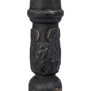 Black Wood Taper Holder-set of 3