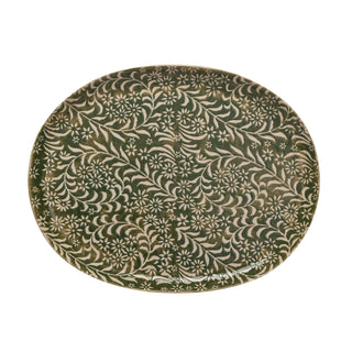 Stoneware Platter w/ Botanicals