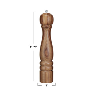Acacia Wood Salt & Pepper Mill - Set of 2