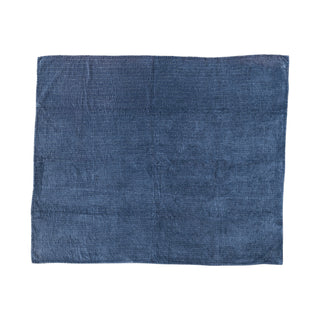 Cotton Velvet Throw w/ Kantha Stitch