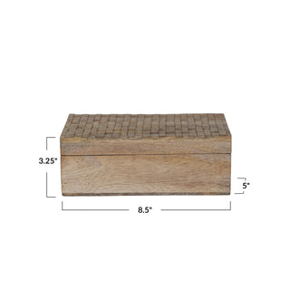 Hand Carved Mango Wood Box