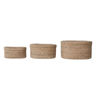 Oval Woven Baskets- set of 3