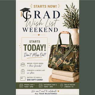 grad wish list weekend at grace & faith