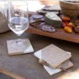 White Marble Coasters, Set of 4
