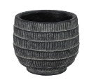 Cyrus Cachepot, Cement, Black - Sm