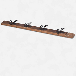 Coat Hanger of Rustic Wood and Iron
