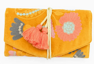 Embroidered Velvet Jewelry Organizer
