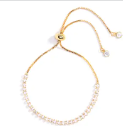 Pulley Tennis Bracelet - Gold