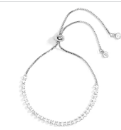 Pulley Tennis Bracelet- Silver