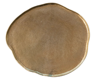 Cast Aluminum Organic Shaped Tray Gold