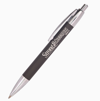 Pen in Gift Box Gray Strong & Courageous Josh. 1:9