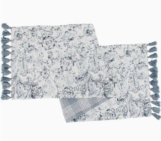 Indigo Floral Table Runner