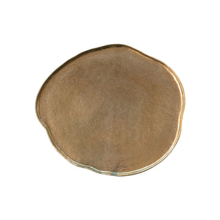 Cast Aluminum Organic Shaped Tray Gold