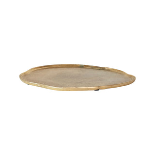 Cast Aluminum Organic Shaped Tray Gold