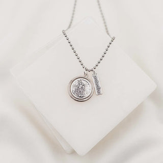 Protection of Armor of Faith Necklace- Silver